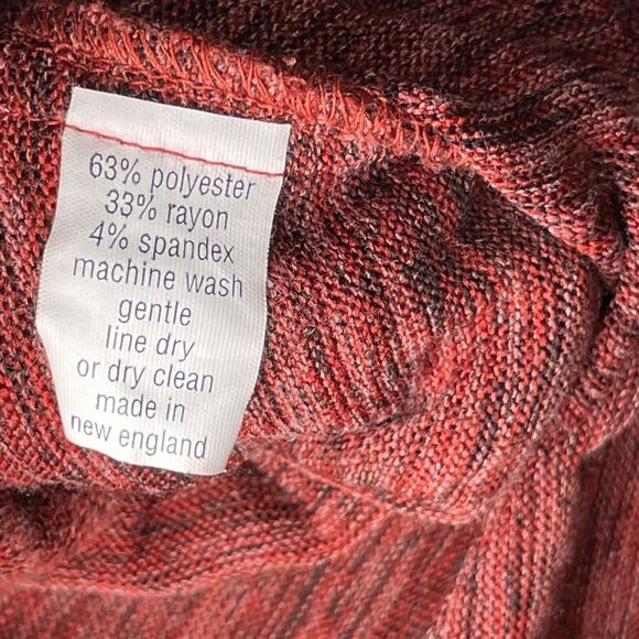 Women’s Sweater Mockneck Pullover Rust Oversized Artsy Lagenlook Heather Pockets - Picture 7 of 9